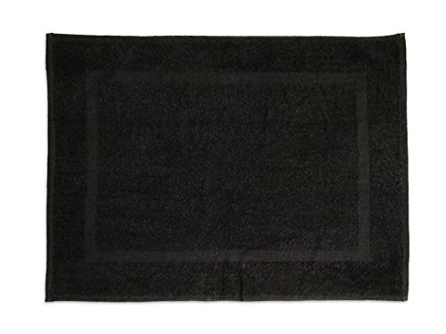 477043 tapis de bain coton noir 70 x 50 cm