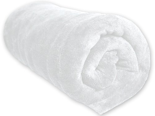 Plaid polaire microfibre blanc