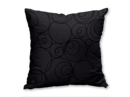 547471 espace coussin déco brodé polyester noir...