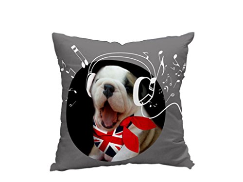 547476 dog pop coussin déco polyester gris 40 x...