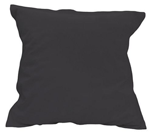553826 taie d'oreiller 57 fils coton uni anthra...
