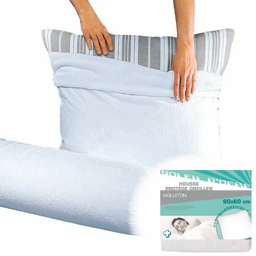 Housse protège oreiller molleton