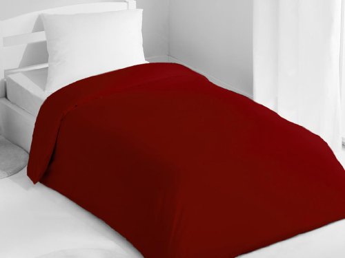633733 eden housse de couette coton rouge 140 x...
