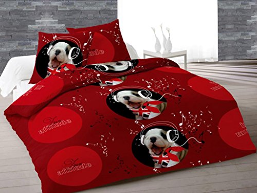 635471 dog pop parure housse de couette polyest...