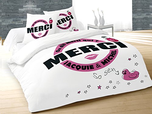 635538 housse de couette motif on dit merci qui...