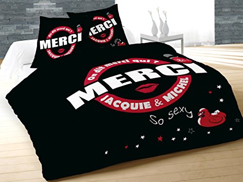 636539 housse de couette motif on dit merci qui...