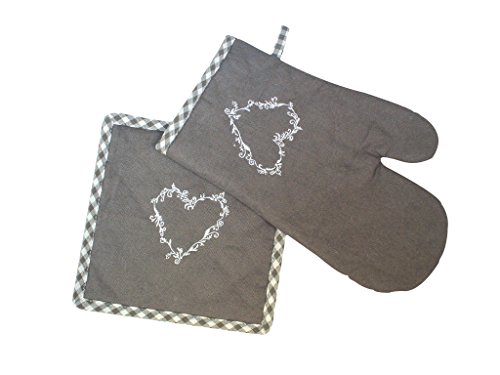 731649 alpha gant et manique coton gris 15 x 21 cm