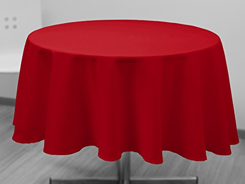 Nappe ronde antitache 180 cm alix rouge