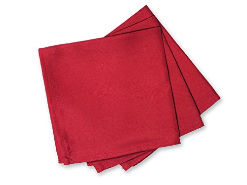Lot de 3 serviettes de table alix rouge 3418178384575 Soleil d'Ocre