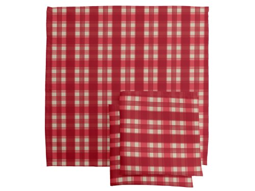 838611 serviette de table imprimé vichy polycot...