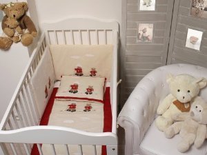 Ensemble couette + coussin brodã©s ski paille