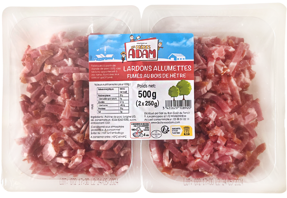 LARDONS ALLUMETTES FUMÉS AU BOIS DE HÊTRE