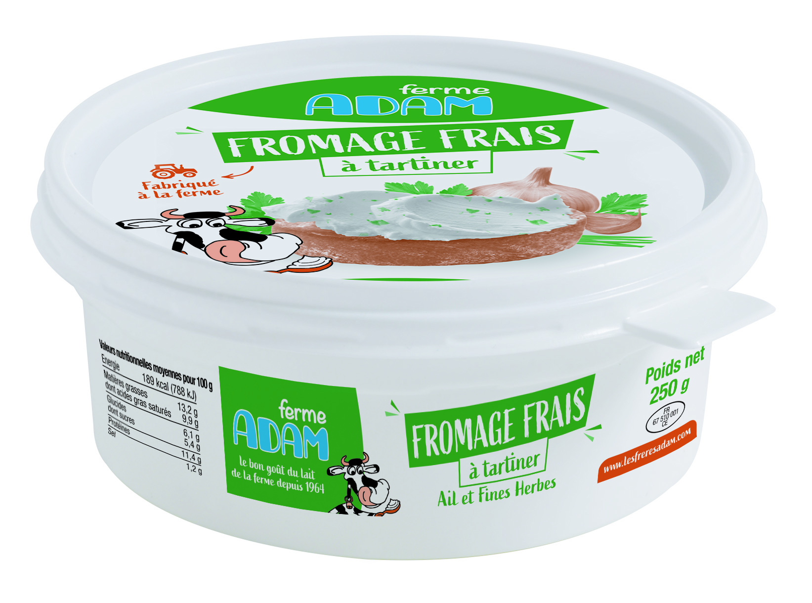 FROMAGE FRAIS À TARTINER AIL ET FINES HERBES