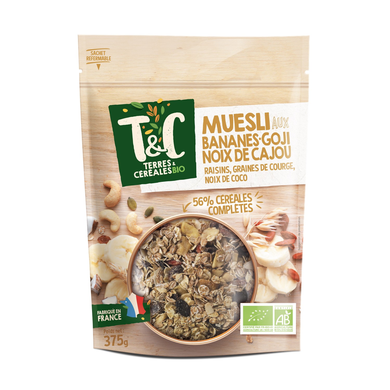 Céréales muesli bananes, goji & noix de cajou B...