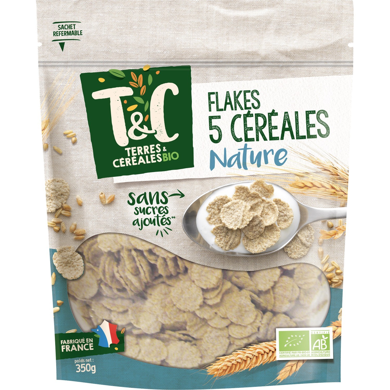 TERRES&CEREALES BIO Céréales corn flakes Bio TERRES ET CEREALES code EAN 3421557501647 