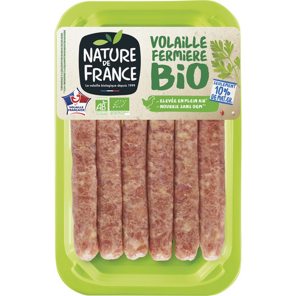 Saucisses de volaille Bio