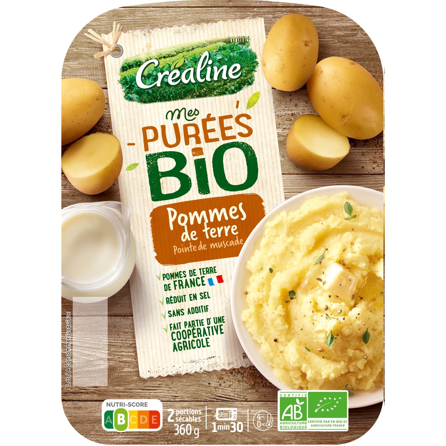 Purée pommes de terre pointe de muscade Bio CRE...