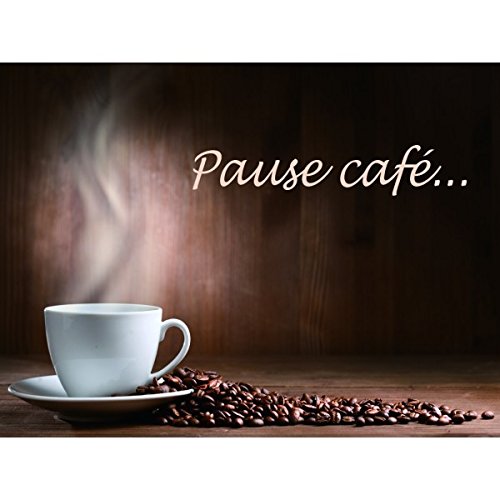 PLANCHE VERRE GRANDE 40X30 THEME Pause café COD...