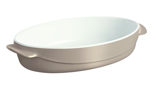 4937049 plat ovale céramique wave muscade grès ...