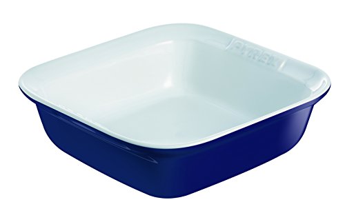 Pyrex Plat à rôtir carré en grès bleu 24 x 24 cm code EAN 3426470027014 