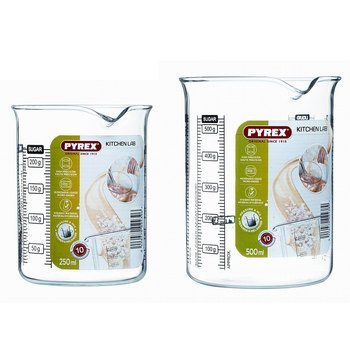 Lot de 2 béchers en verre