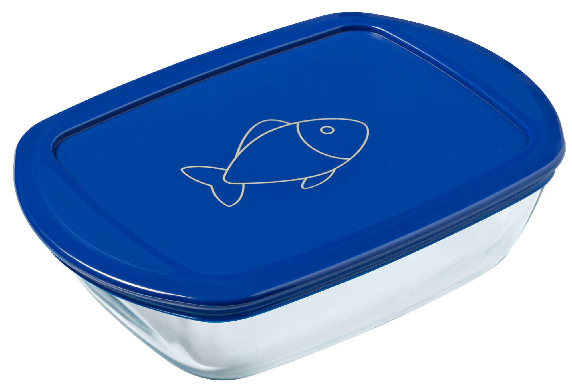 BOÎTE RECTANGULAIRE AVEC COUVERCLE BLEU