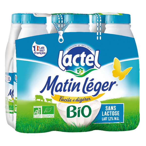  Lait Matin Léger Bio De Lactel  code EAN 3428271160075 