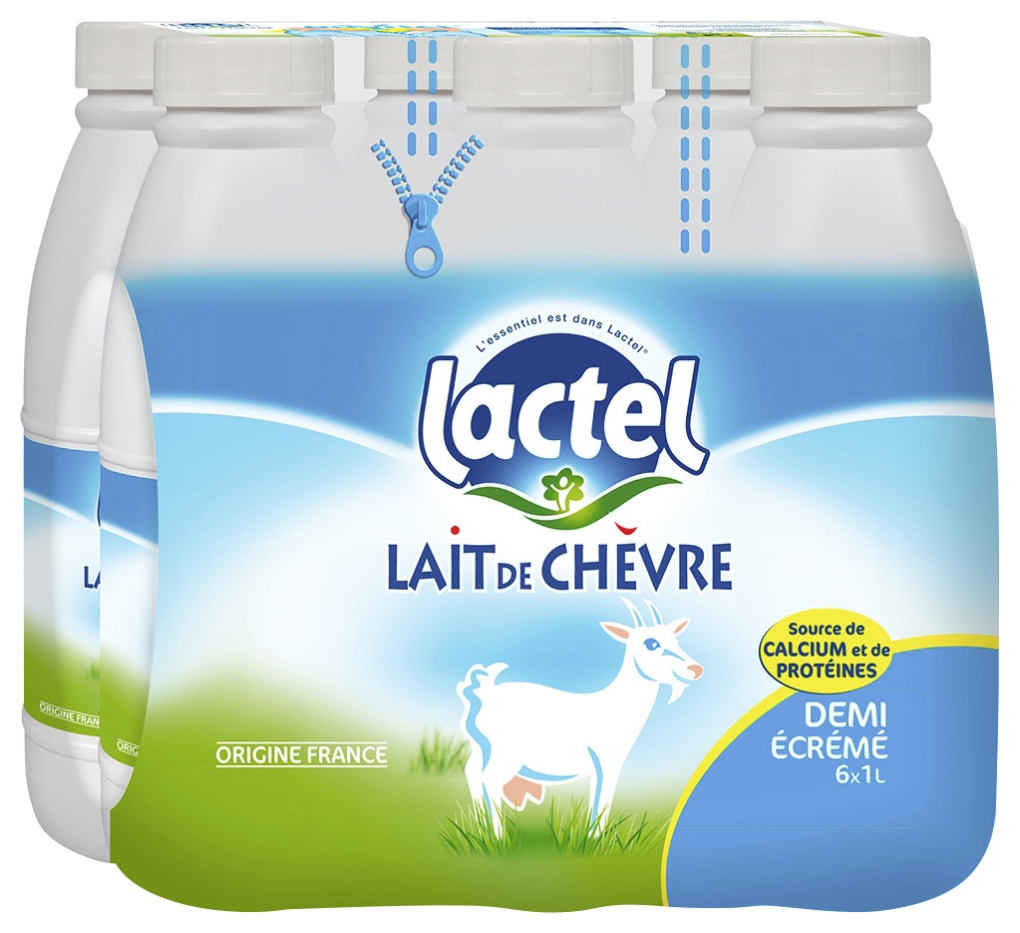 Lait de chèvre U.H.T. demi-écrémé Lactel