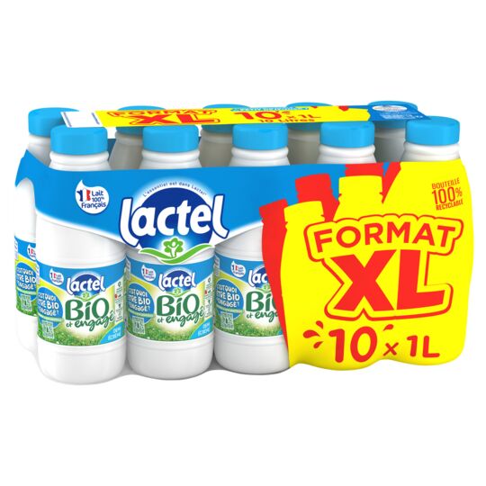  Lait Demi-écrémé Bio UHT  LACTEL code EAN 3428272210106 