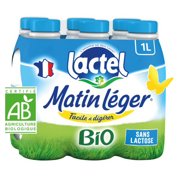 sur tout le lait bio UHT LACTEL