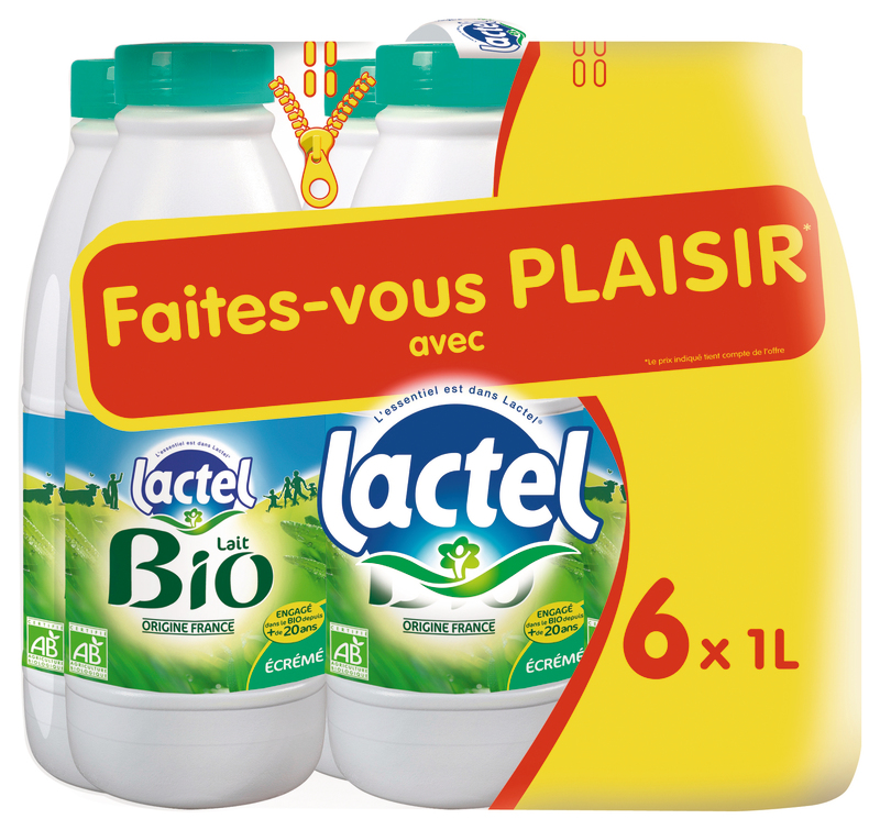 LAIT UHT BIO ÉCRÉMÉ LACTEL