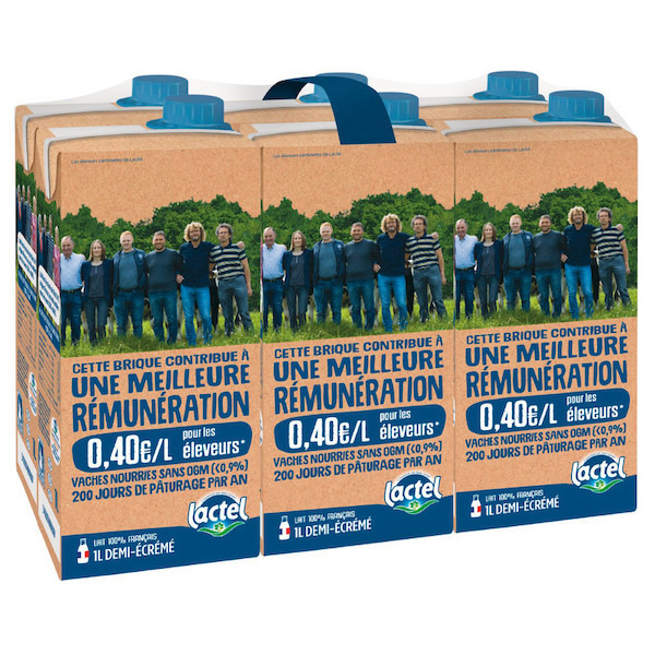 Lait demi-écrémé 100% Français