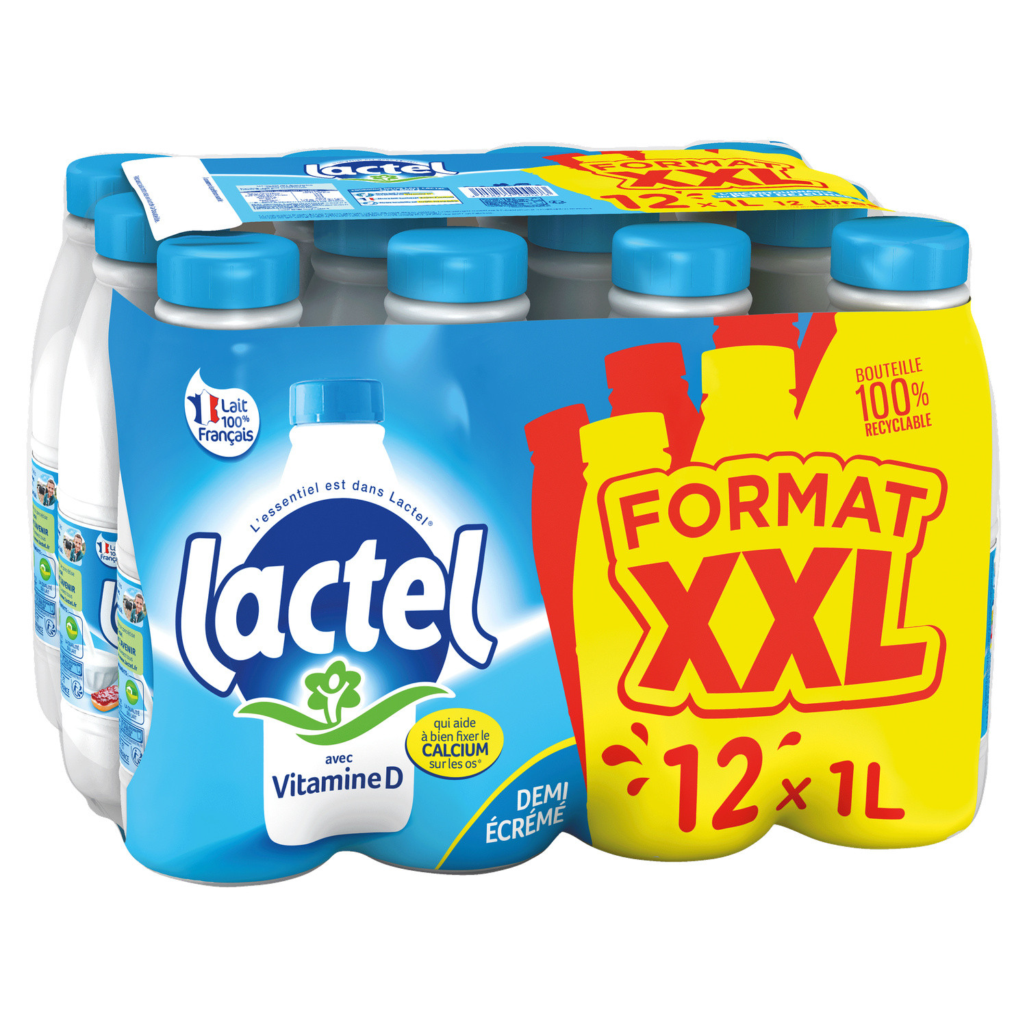 Lait Demi-Ecrémé Avec Vitamine D LACTEL