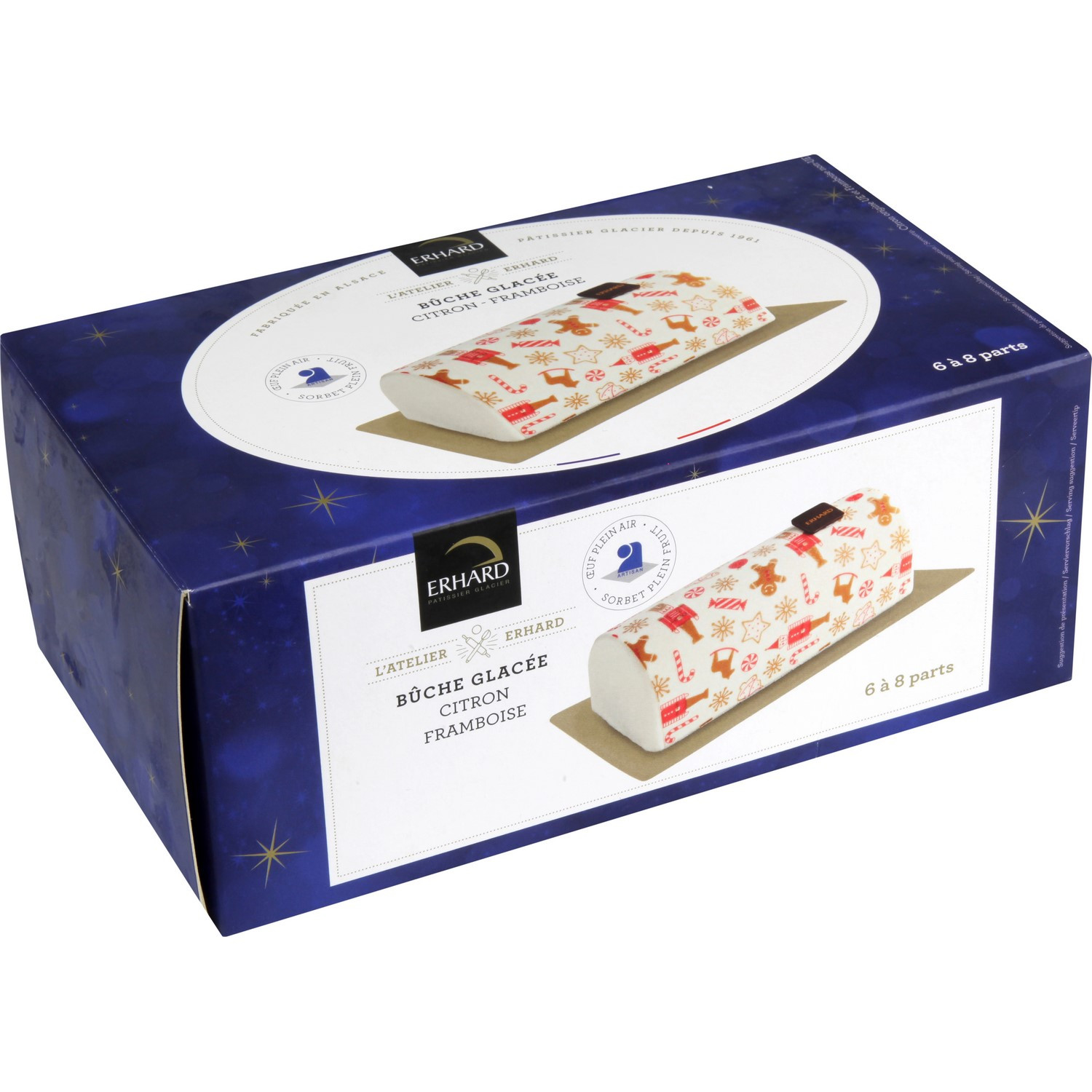 Bûche glacée citron framboise ERHARD