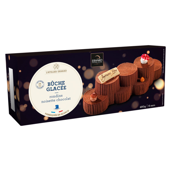 BÛCHE GLACÉE RONDINS CHOCO NOISETTE
