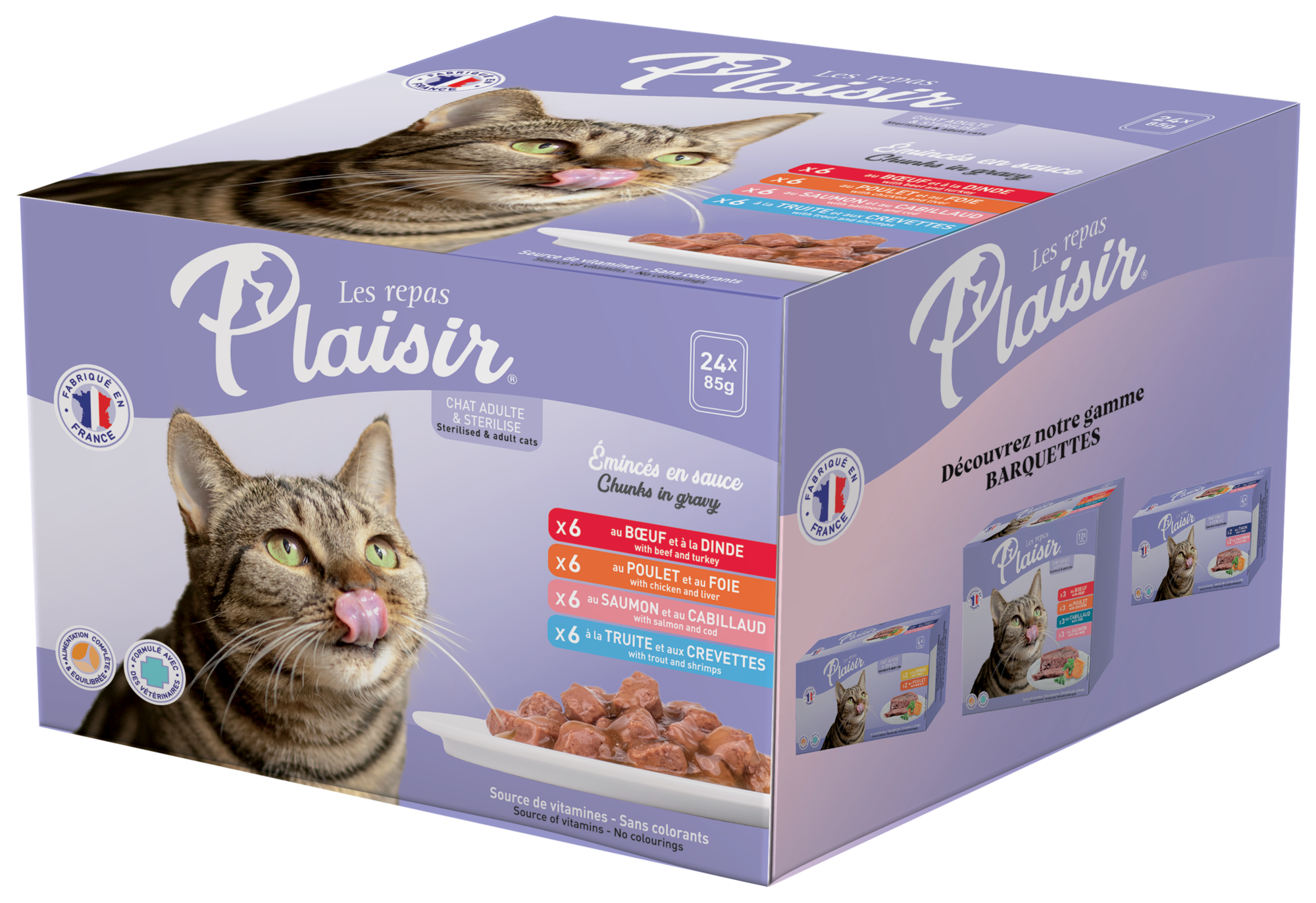 ÉMINCÉS EN SAUCE POUR CHAT 3428460082539 LES REPAS PLAISIR