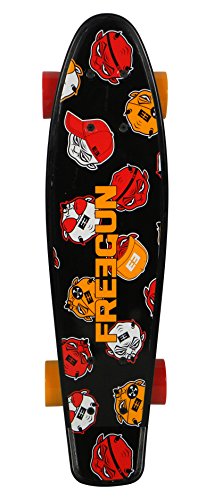 Vintage print skateboard noir 22,5