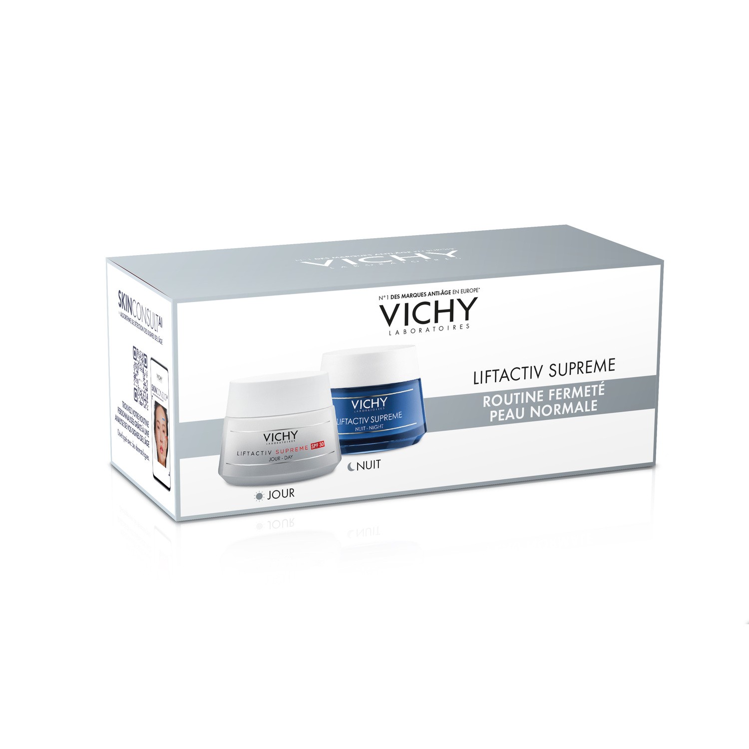 Crème soin visage anti-âge jour & nuit liftacti...