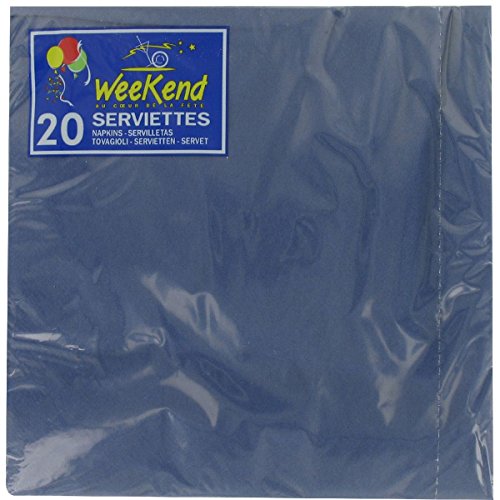 Serviette unie - 40 x 40 - Bleu marine - Vendu ...