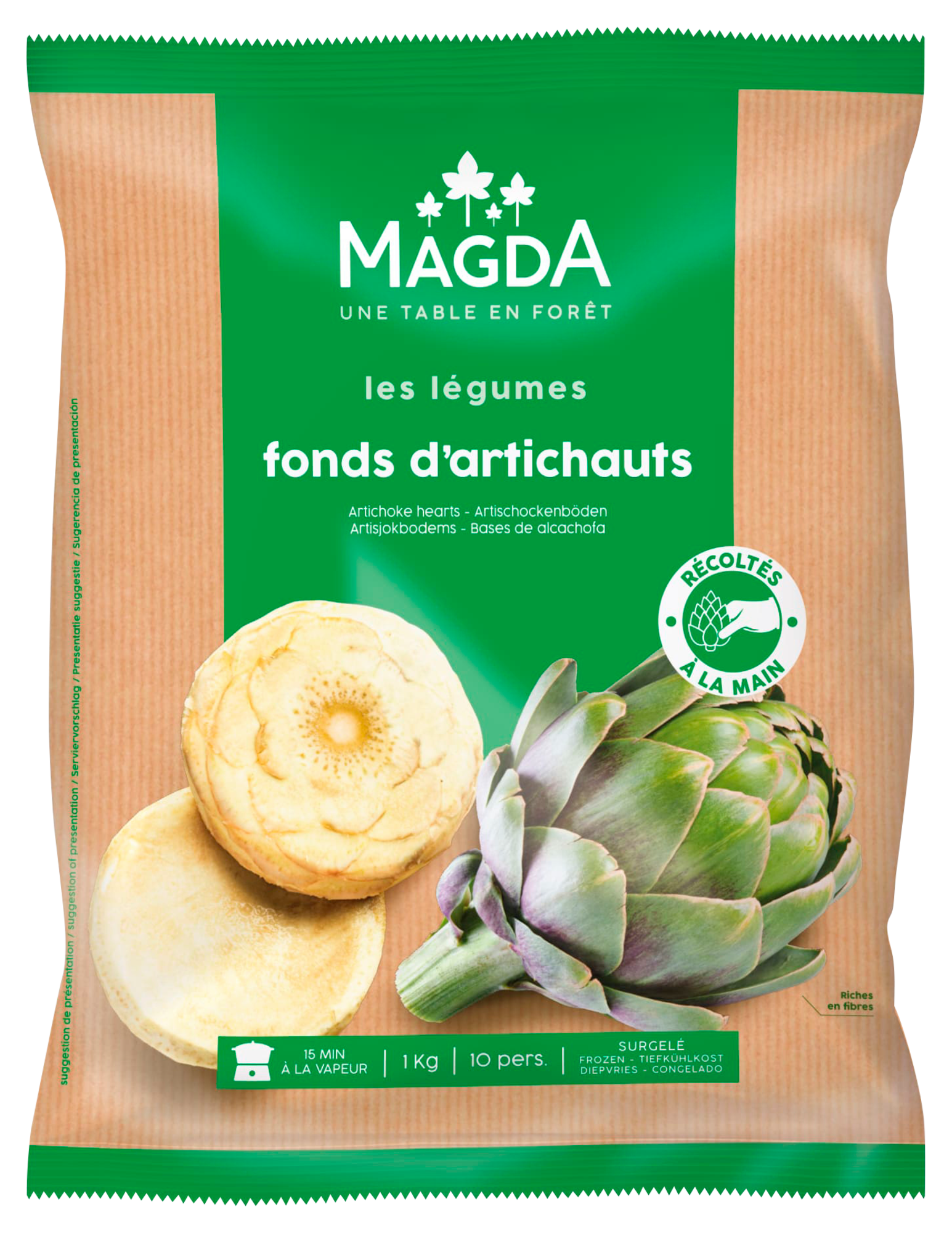 Fonds d'artichauts surgelés
