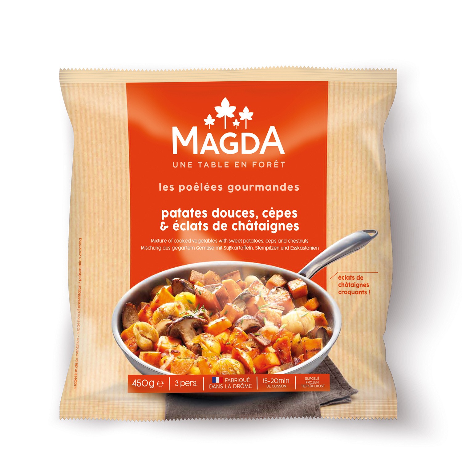 Poêlée gourmandise patates douces cèpes éclats ...