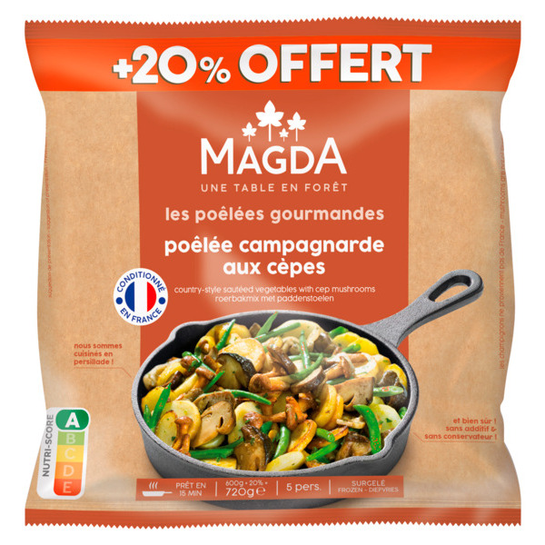 POÊLÉE CAMPAGNARDE AUX CÈPES SURGELÉE 
MAGDA