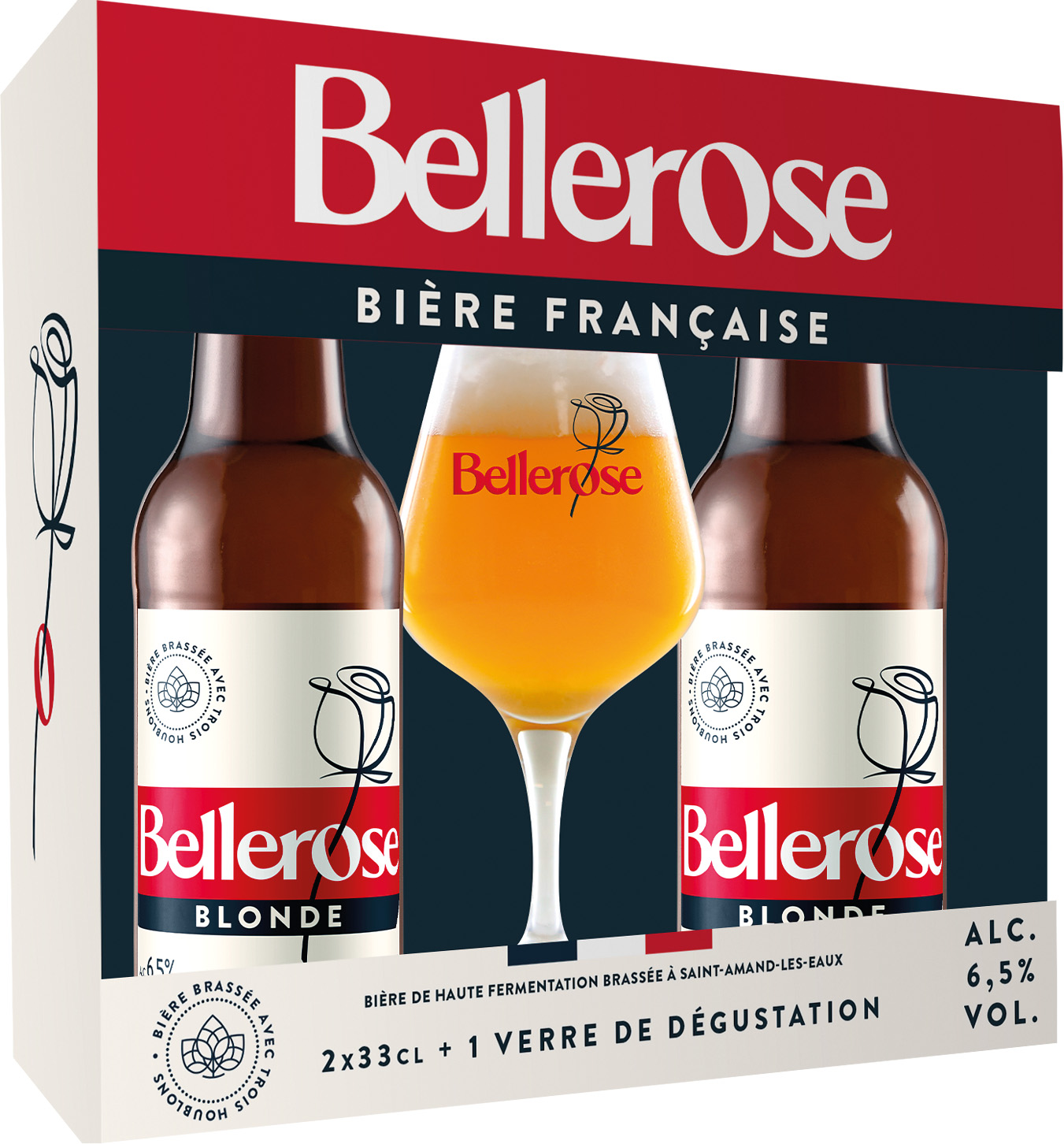  COFFRET BIERE BLONDE BELLEROSE 6,5° code EAN 3434880010335 