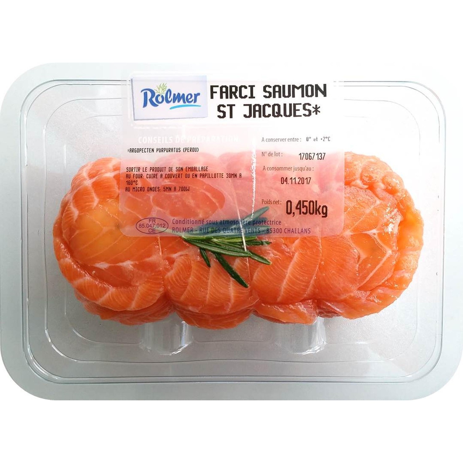 Farci de saumon aux saint jacques ROLMER