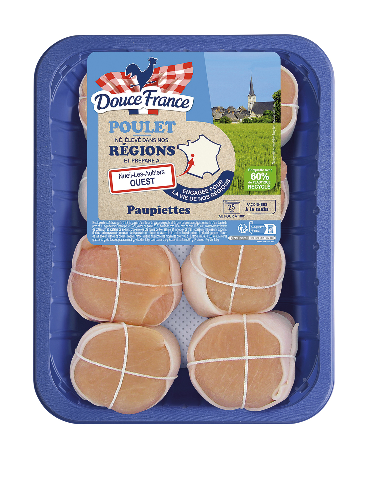 DOUCE FRANCE PAUPIETTES DE POULET code EAN 3435660719622 