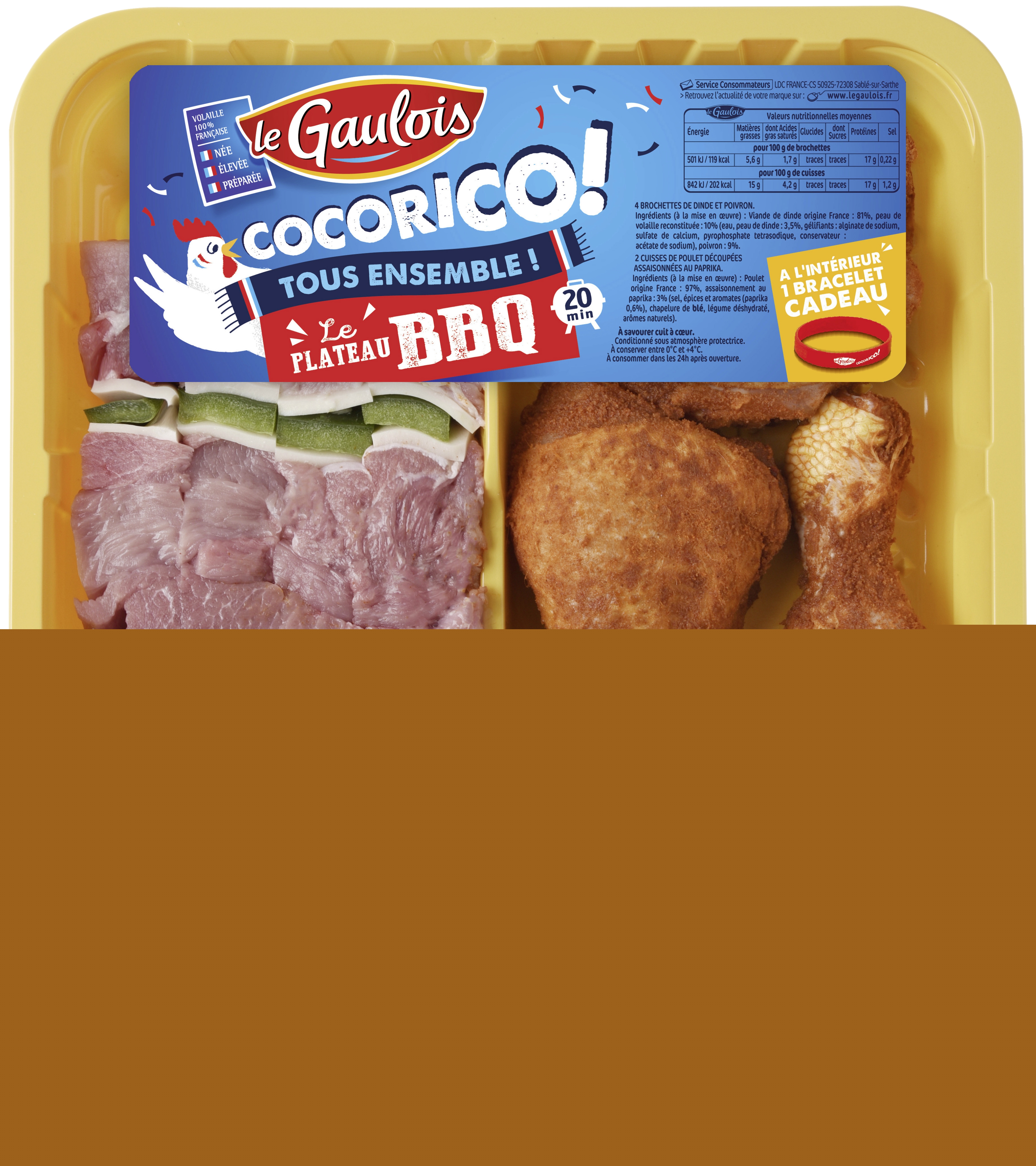 Plateau barbecue volaille Le Gaulois