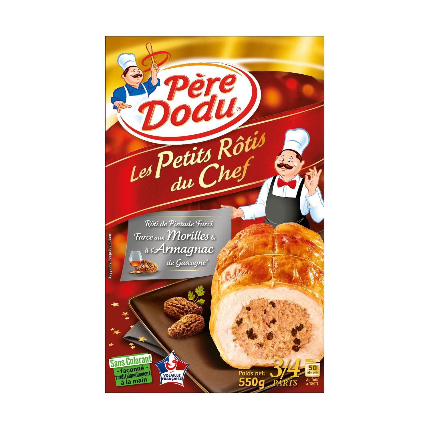 Rôti de pintade farce morilles/Armagnac DOUCE FRANCE 3435660740299 DOUCE FRANCE Rôti de pintade farce morilles/Armagnac DOUCE FRANCE 3435660740299 DOUCE FRANCE