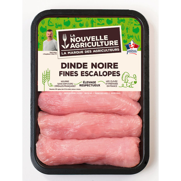 Fines escalopes de dinde noire