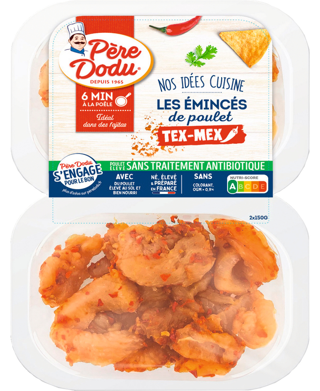 EMINCÉS DE POULET X2 TEX MEX Père Dodu