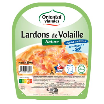 LARDONS DE VOLAILLE NATURE HALAL 34363598135997 ORIENTAL VIANDES LARDONS DE VOLAILLE NATURE HALAL 34363598135997 ORIENTAL VIANDES